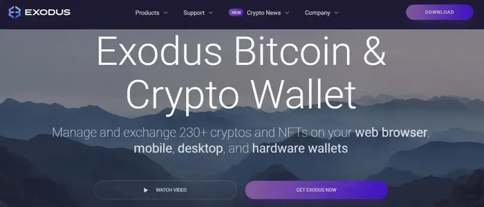Exodus crypto wallet