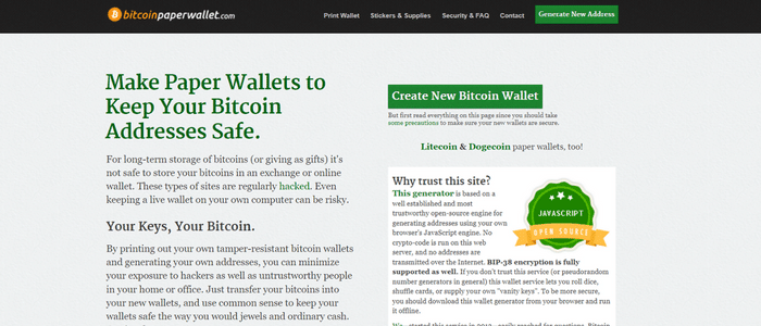 bitcoinpaperwallet crypto paper wallet