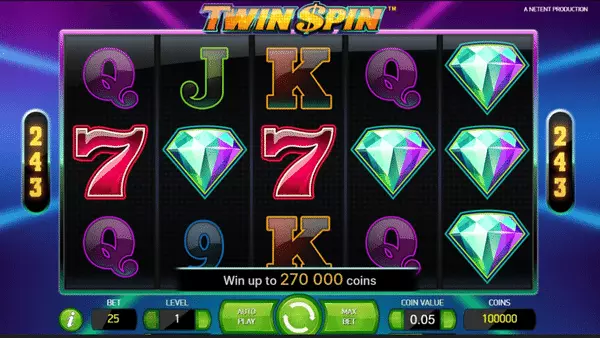 twin spin crypto slot game